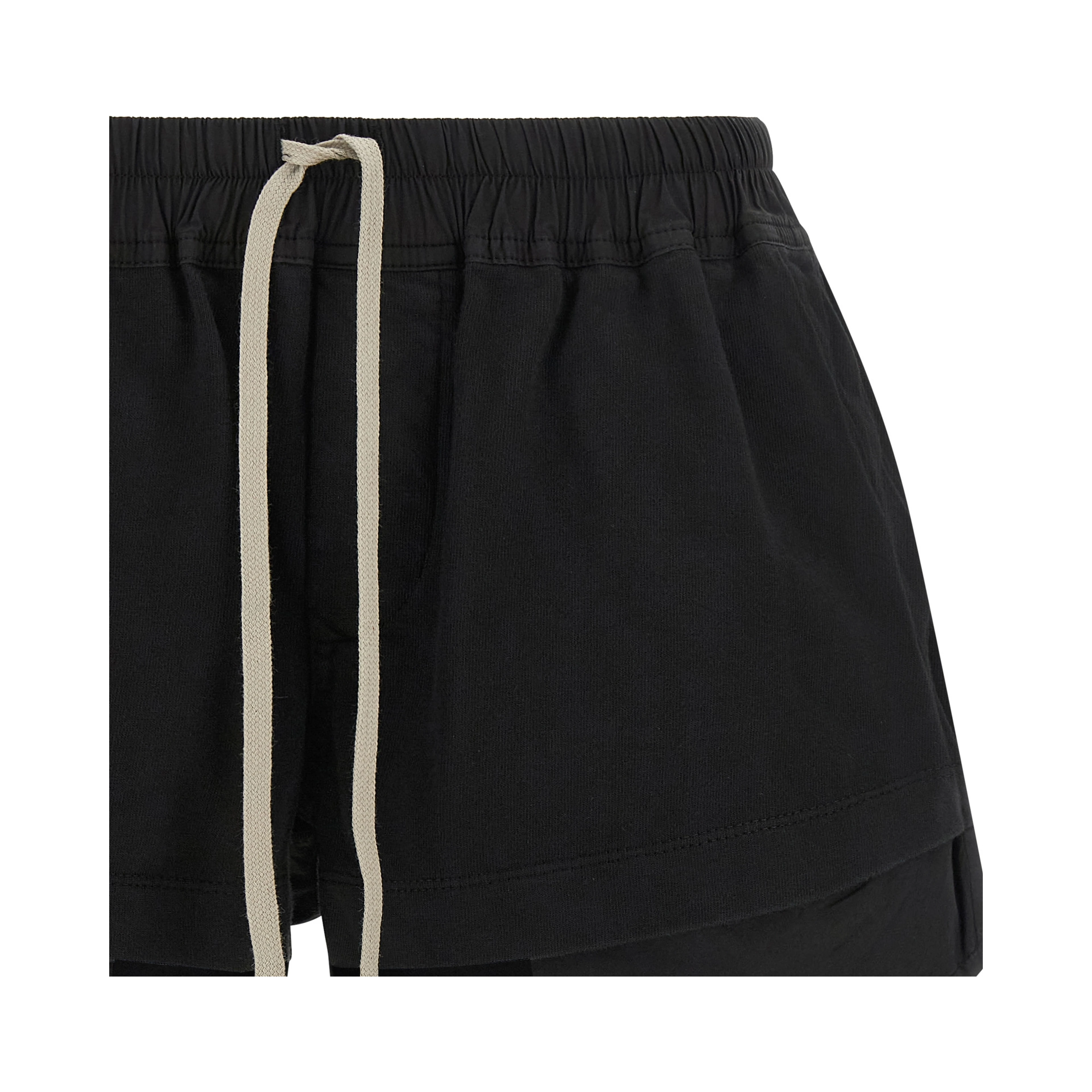 Black Cotton Bermuda Shorts