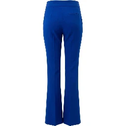 Blue Polyester Women Pants