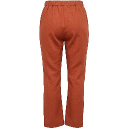 Brown Viscose Women Pant