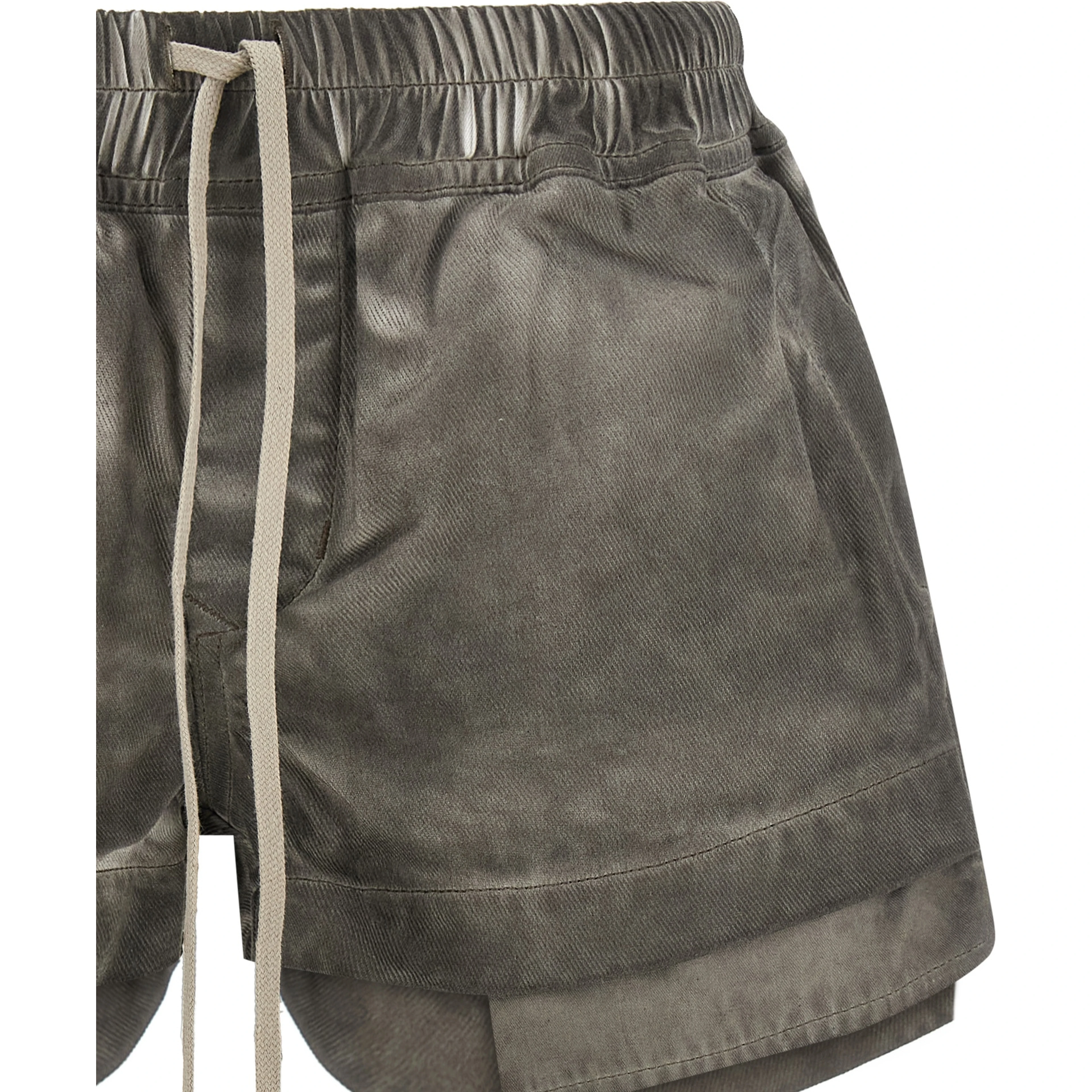 Gray Cotton Bermuda Shorts