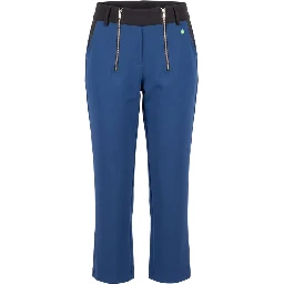 Blue Polyester Women Pant