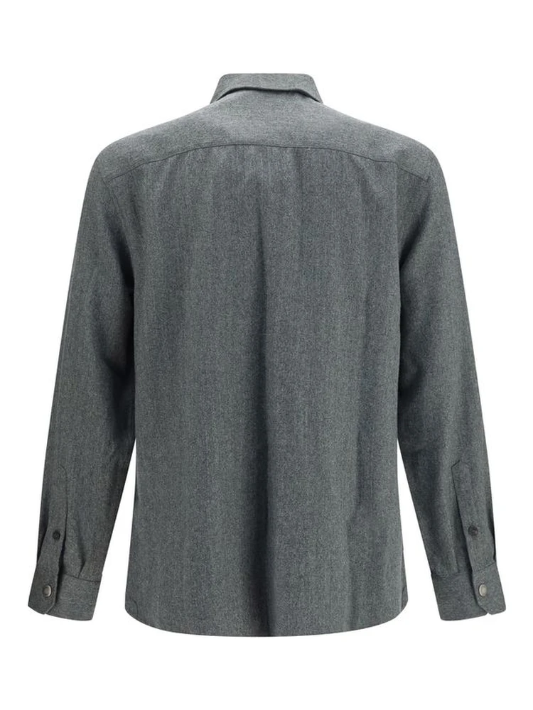 Gray Wool Oves Aries Dress Shirt alternative