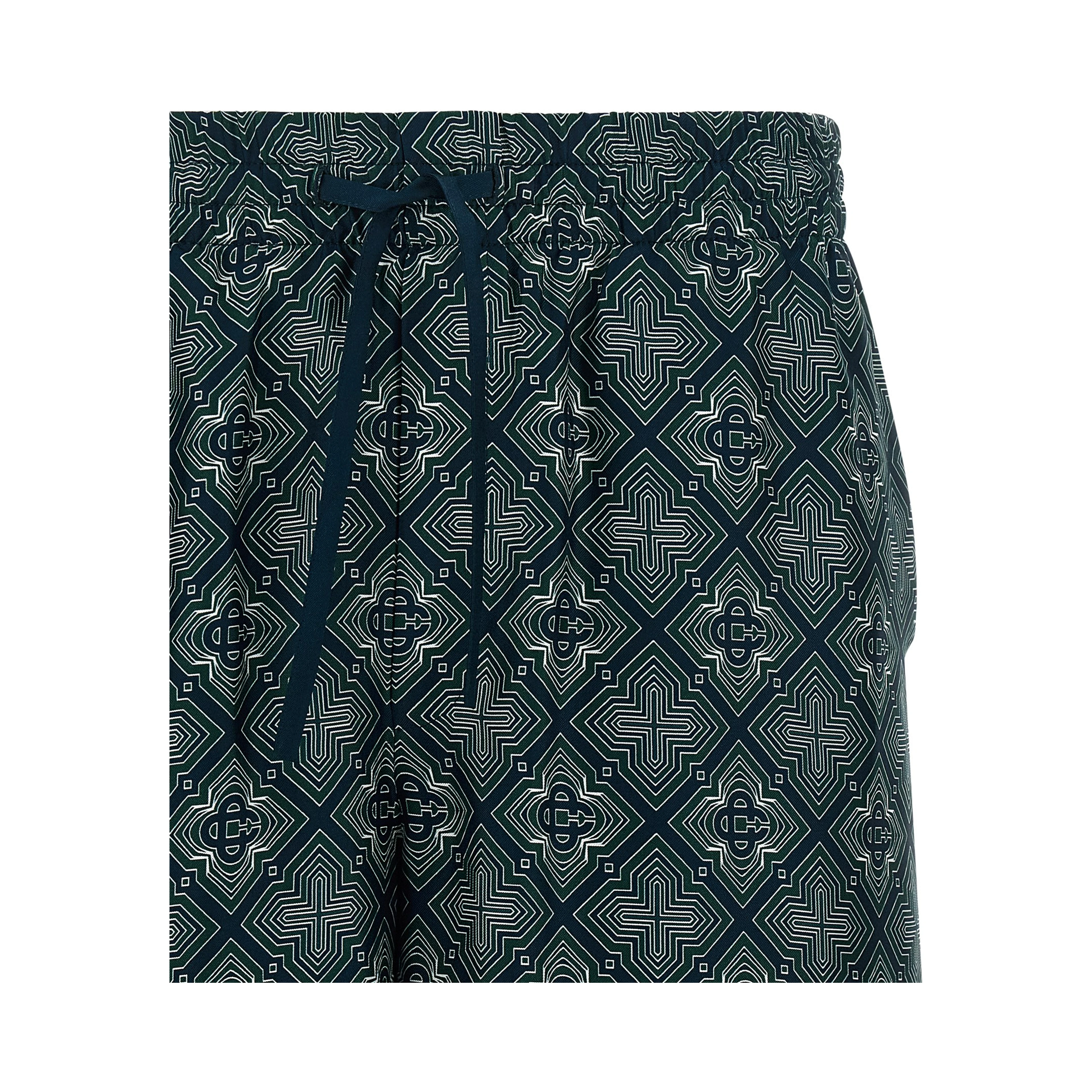 Multicolor Silk Bermuda Shorts