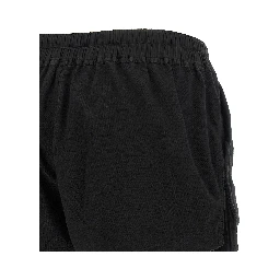 Black Cotton Bermuda Shorts
