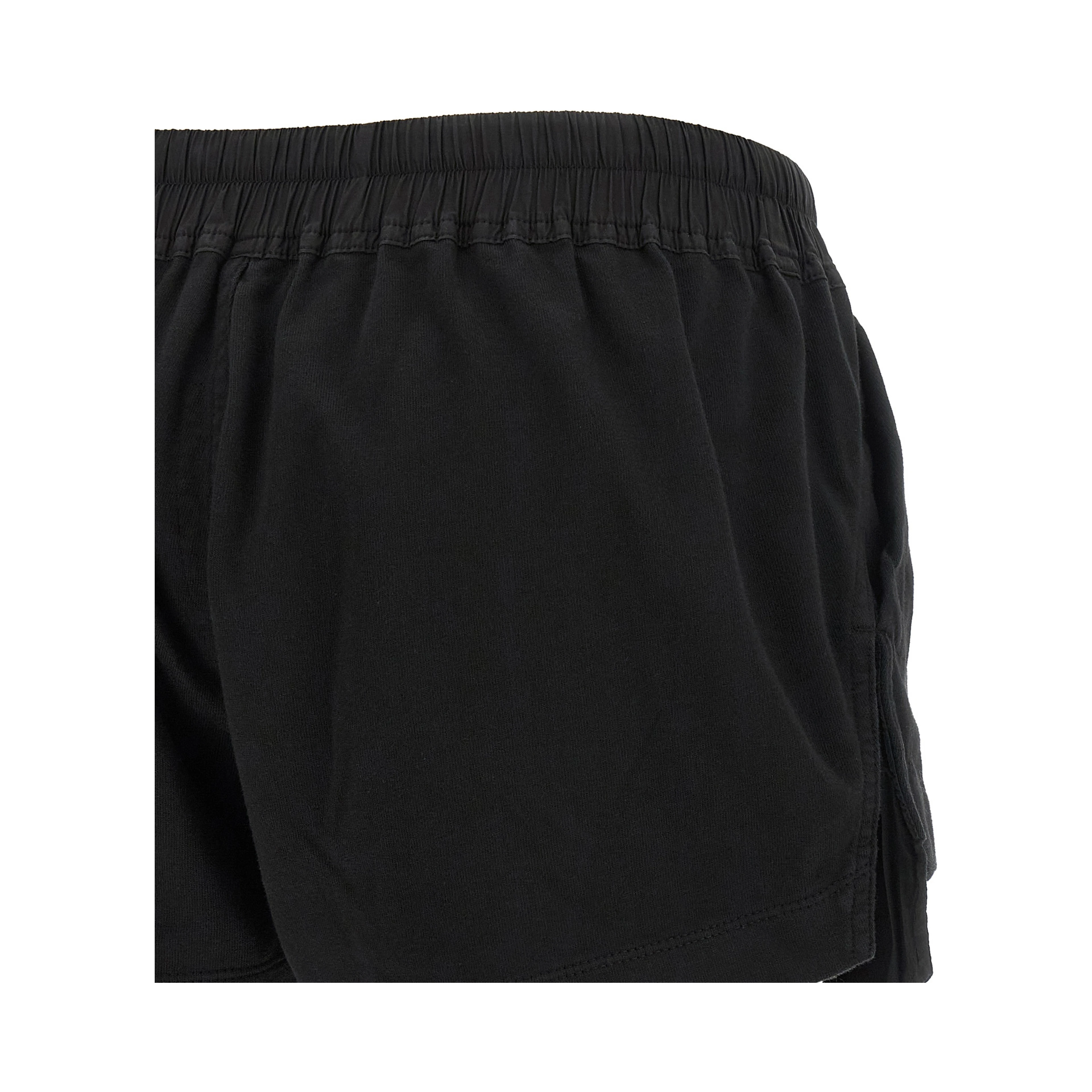 Black Cotton Bermuda Shorts
