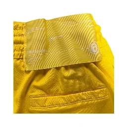 Yellow Cotton Women Pant