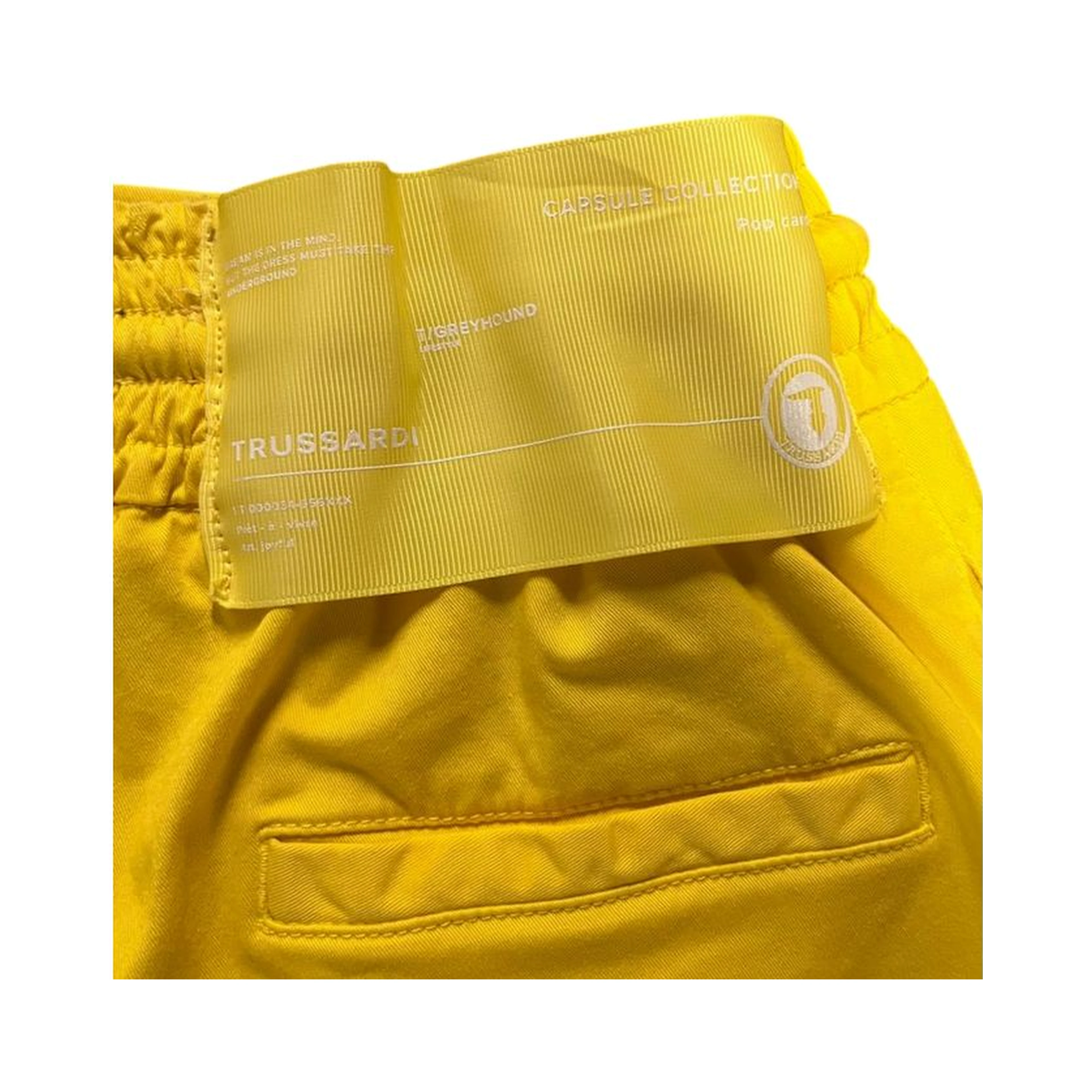 Yellow Cotton Women Pant