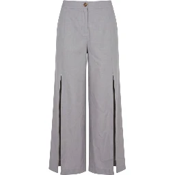 Grey Polyester Women's Pant