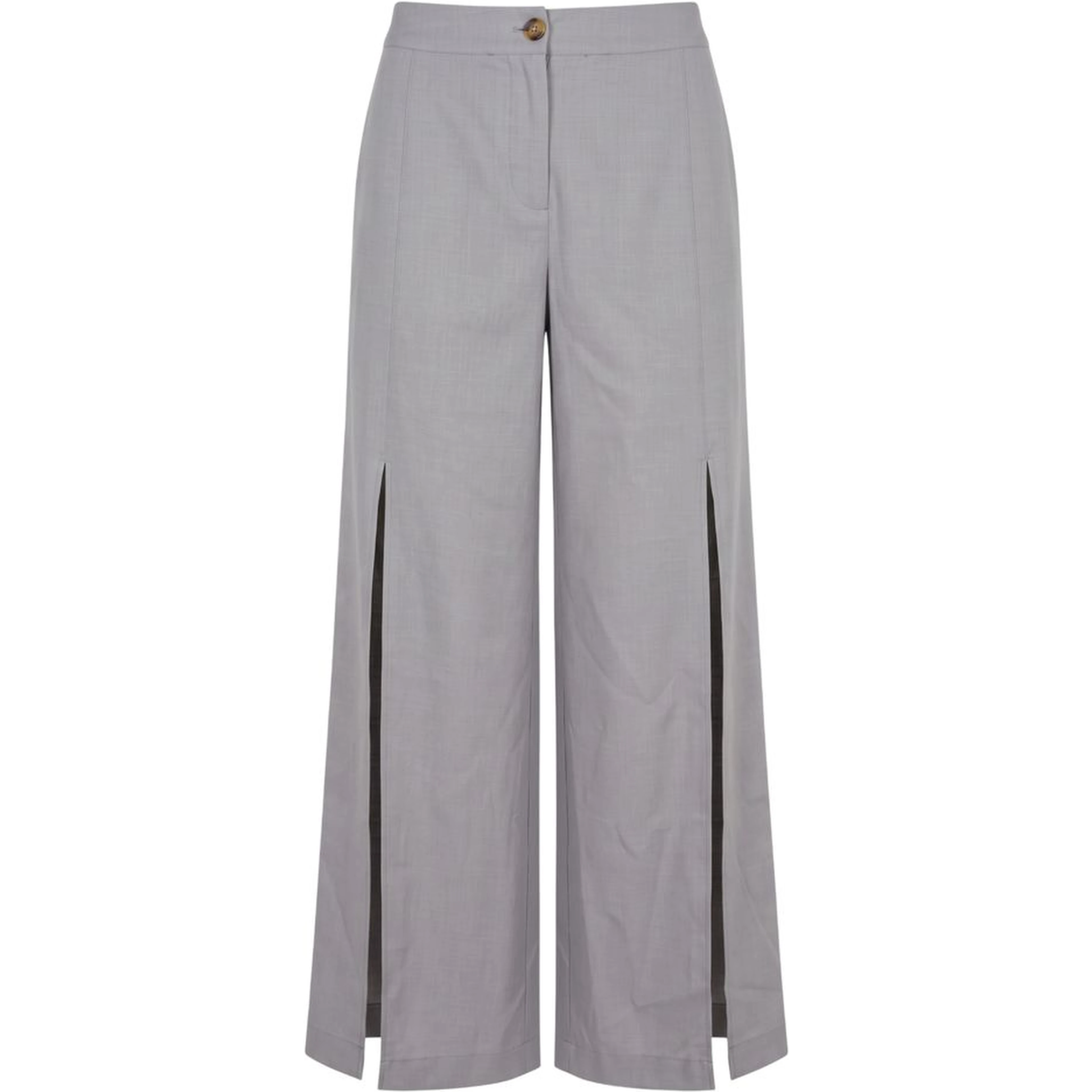Grey Polyester Women's Pant