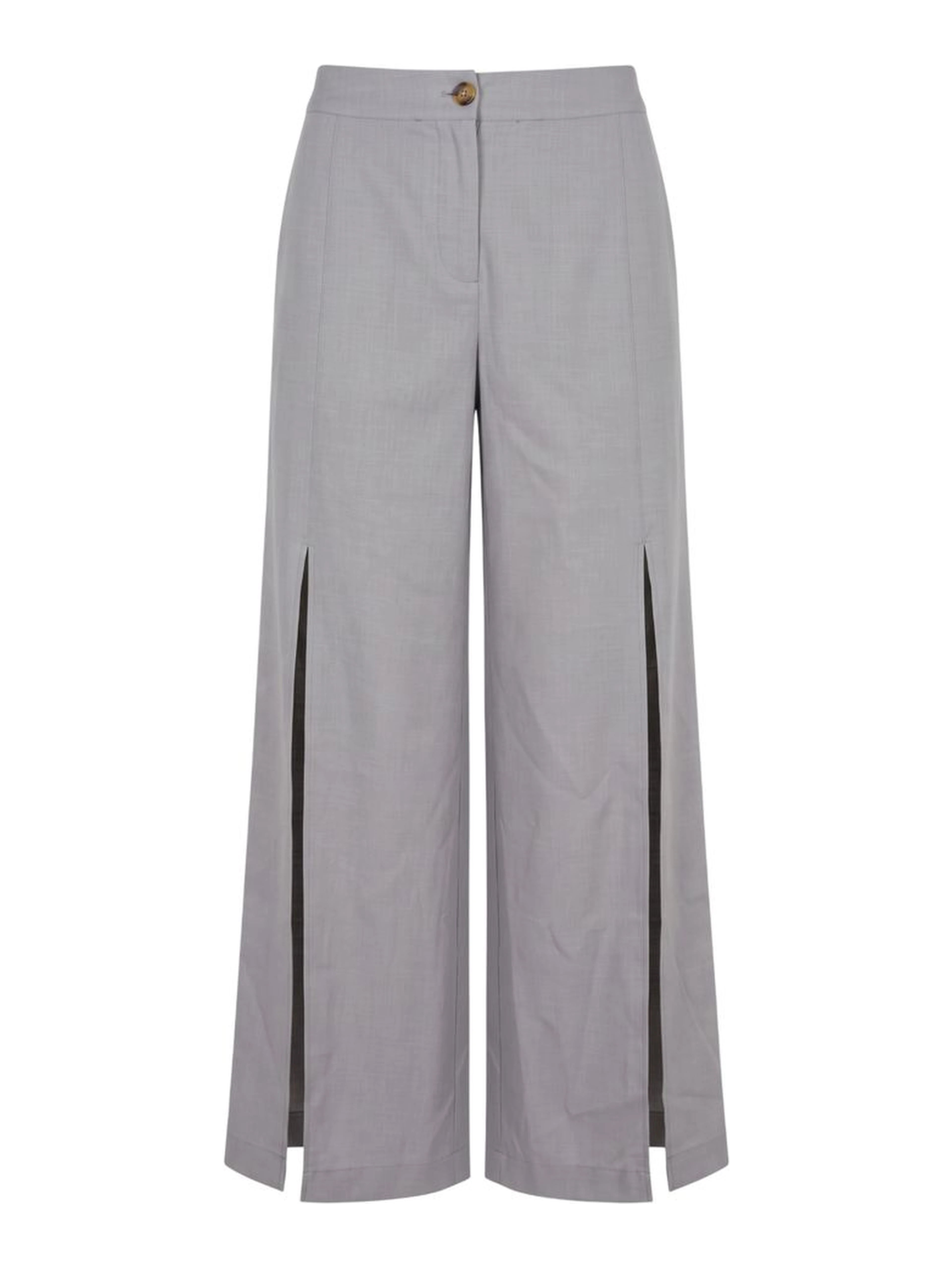 Grey Polyester Women's Pant
