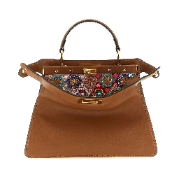 Brown Calfskin Crossbody Bag