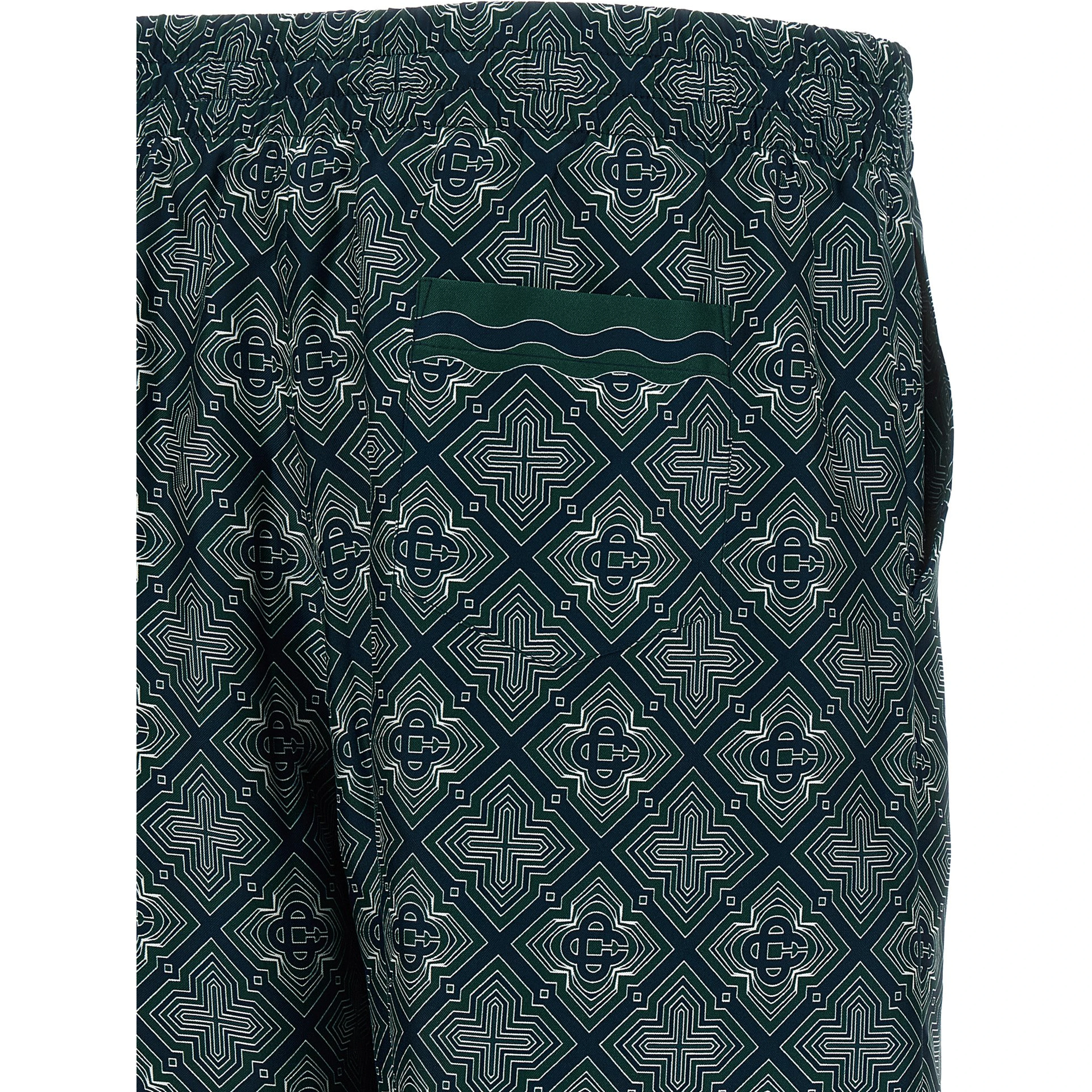 Multicolor Silk Bermuda Shorts