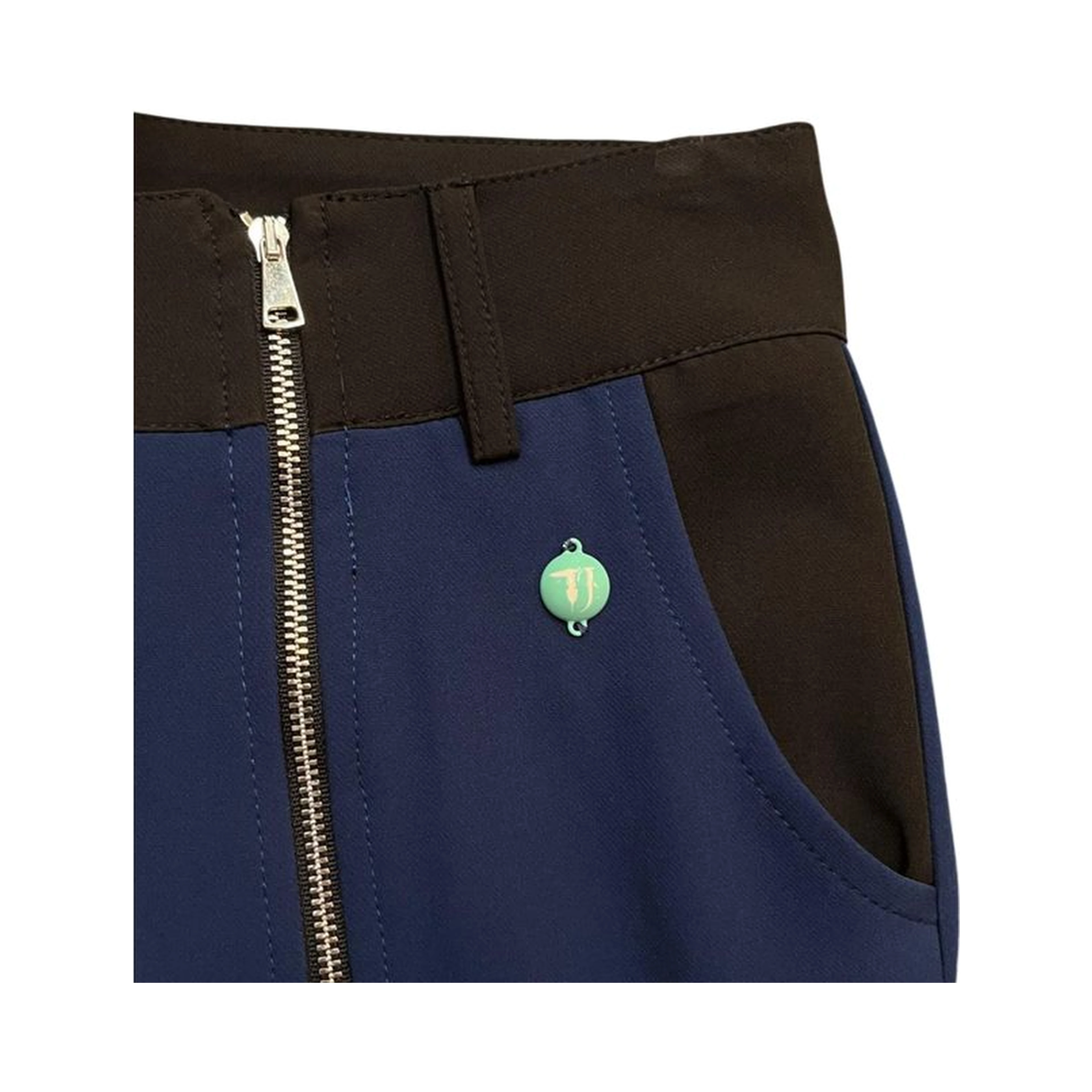 Blue Polyester Women Pant