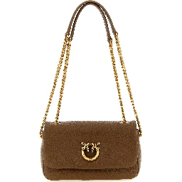 Brown Lamb Leather Shoulder Bag