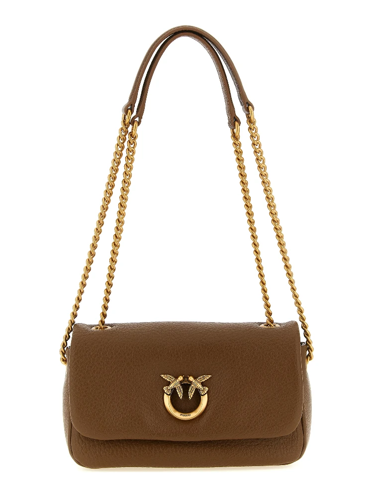 Brown Lamb Leather Shoulder Bag