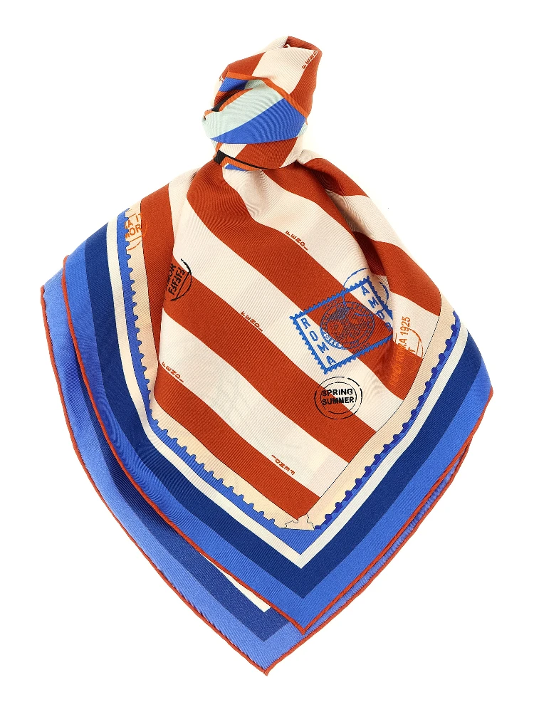 Multicolor Silk Foulard