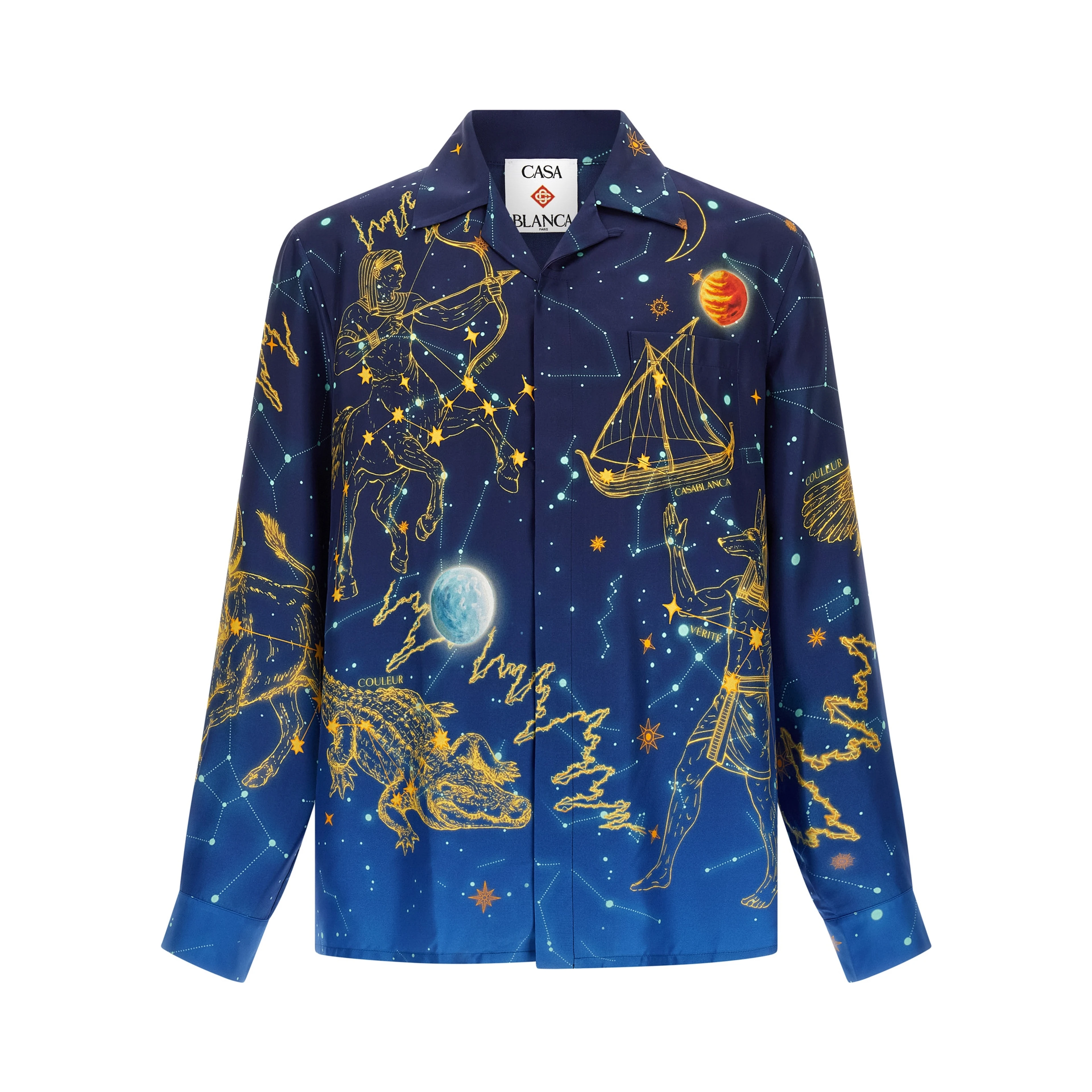 Blue Silk Blouse