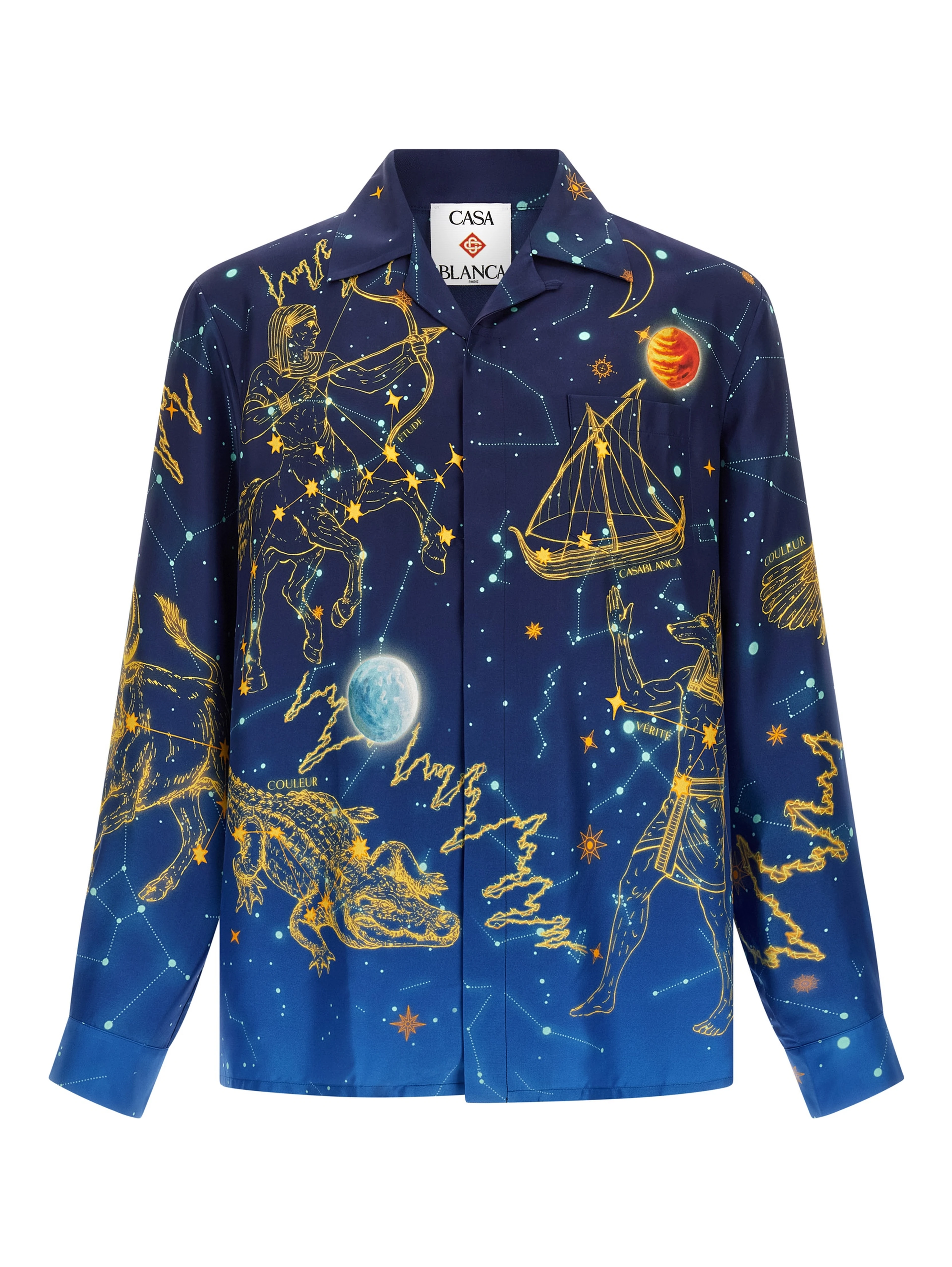Blue Silk Blouse