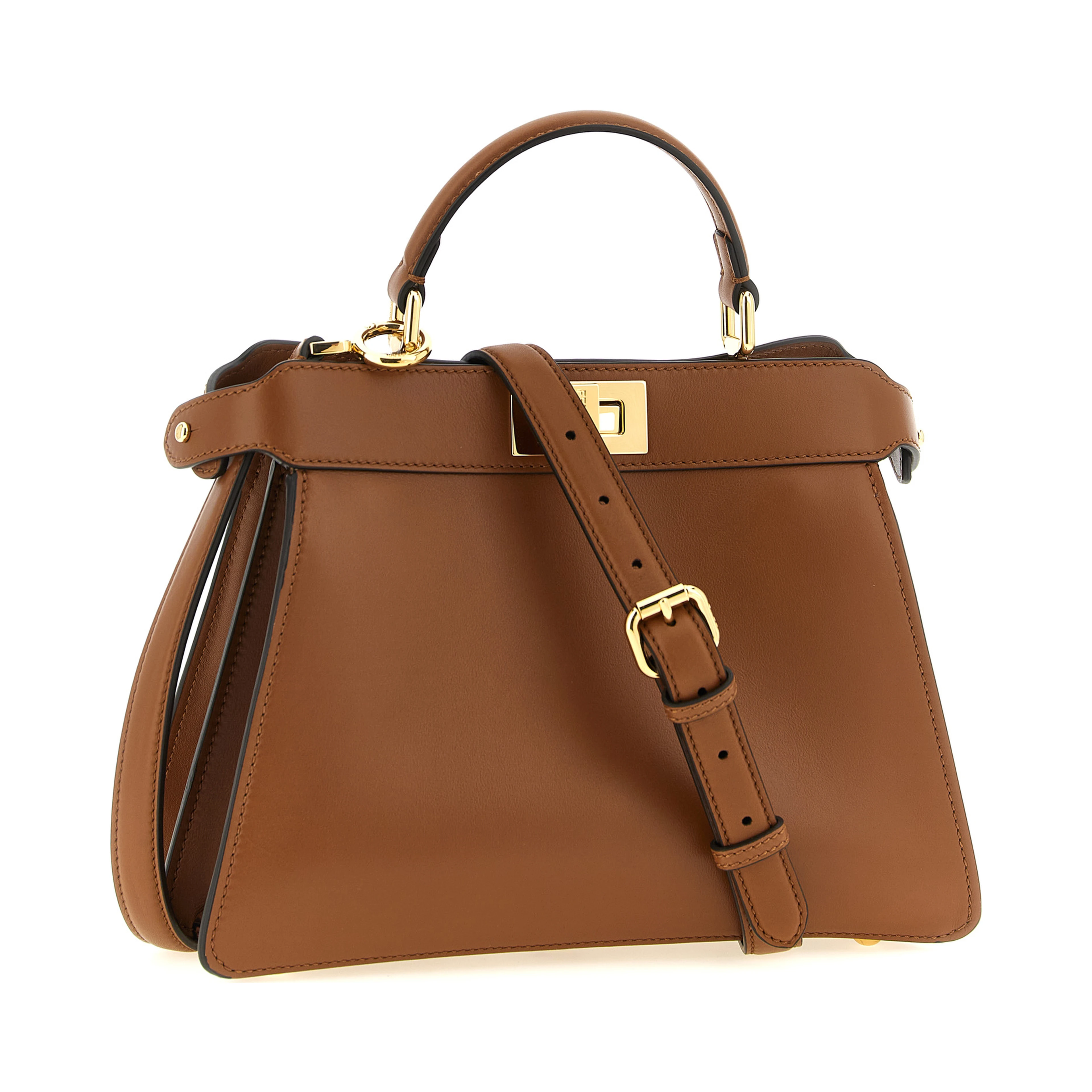 Brown Calfskin Crossbody Bag
