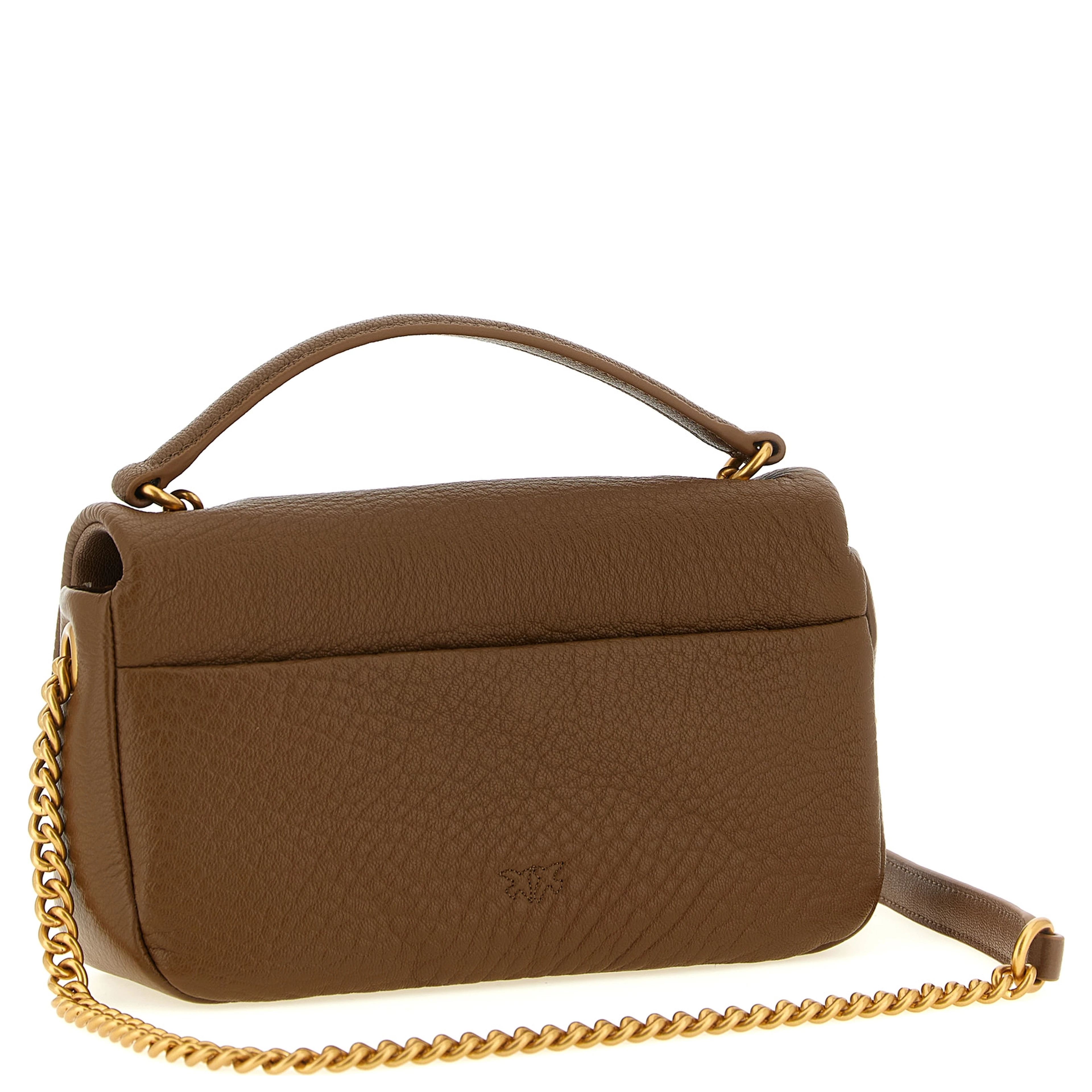 Brown Lamb Leather Shoulder Bag