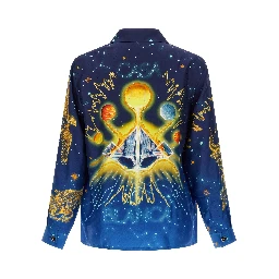 Blue Silk Blouse