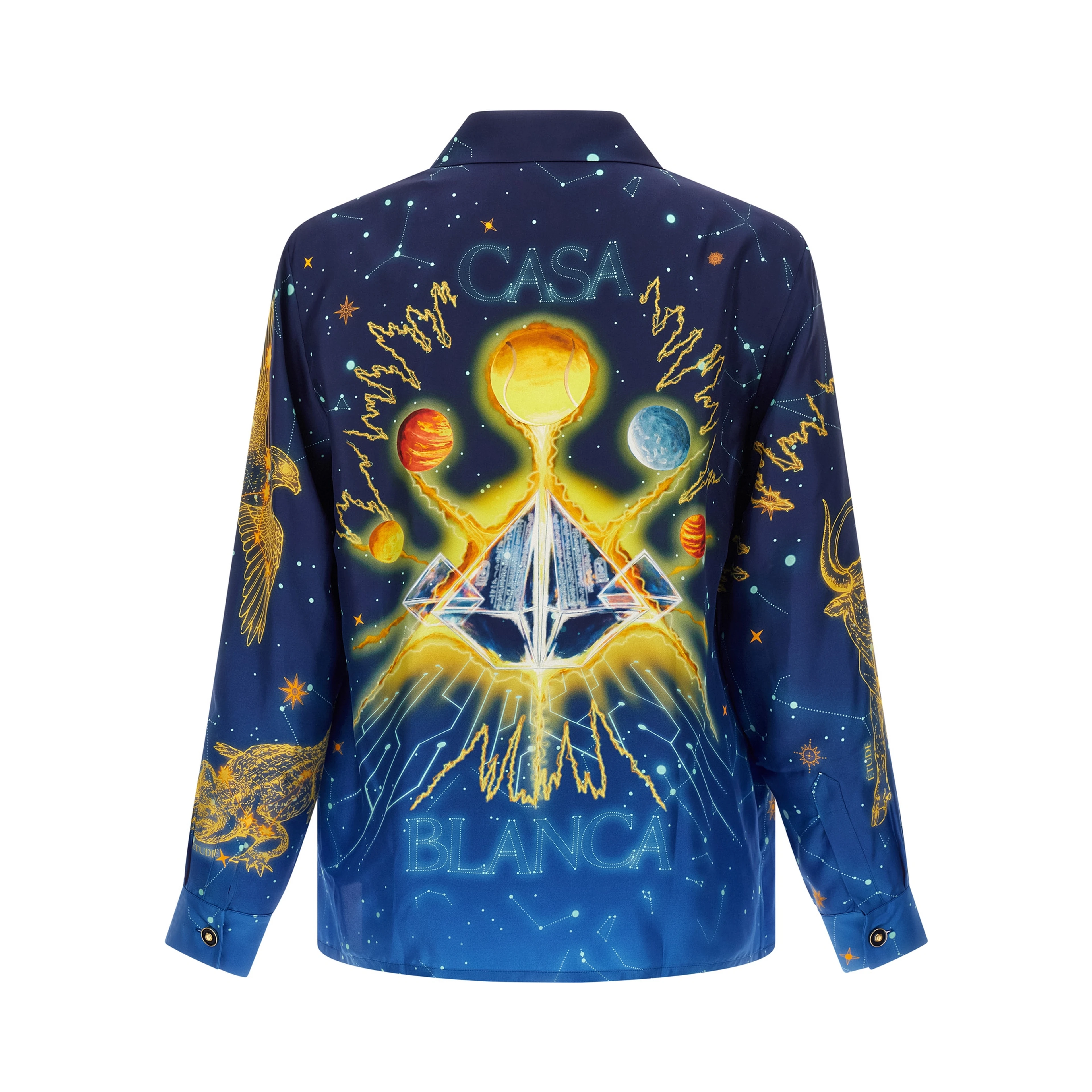 Blue Silk Blouse