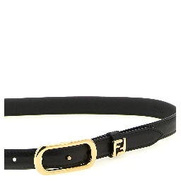 Black Calfskin Thin Belt