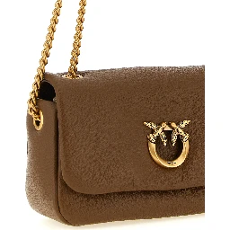 Brown Lamb Leather Shoulder Bag