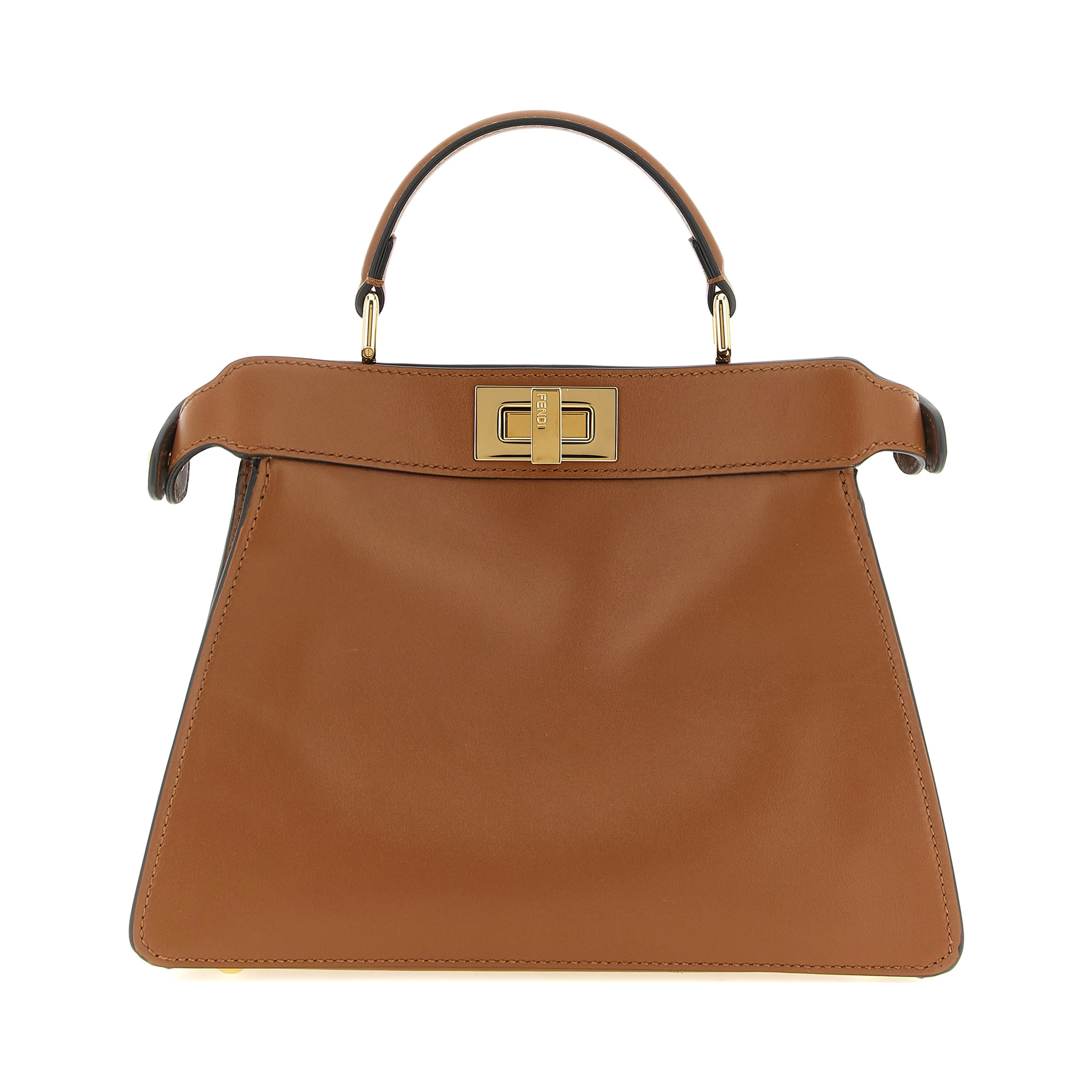 Brown Calfskin Crossbody Bag