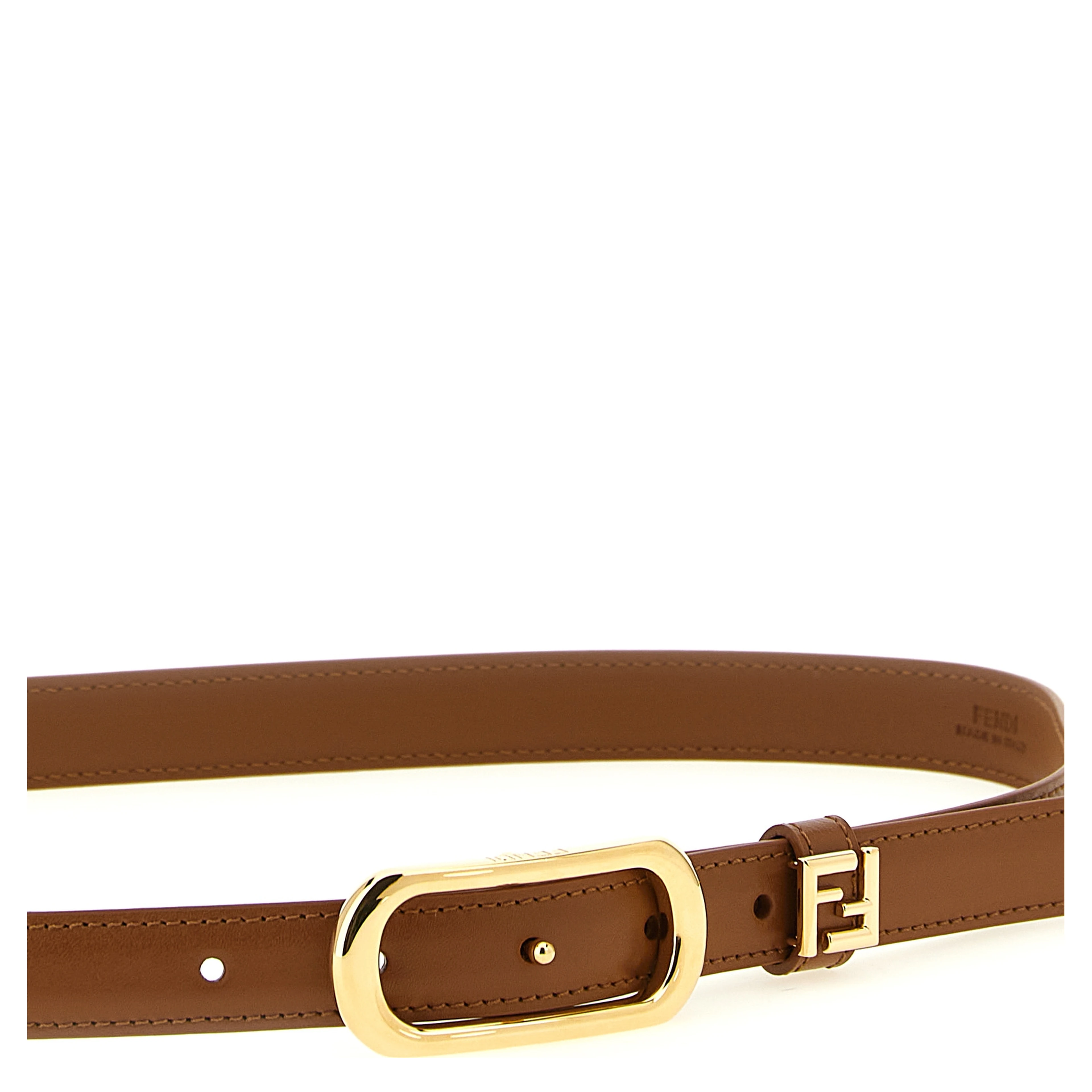 Brown Calfskin Regular Belt