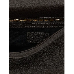Brown Lamb Leather Crossbody Bag