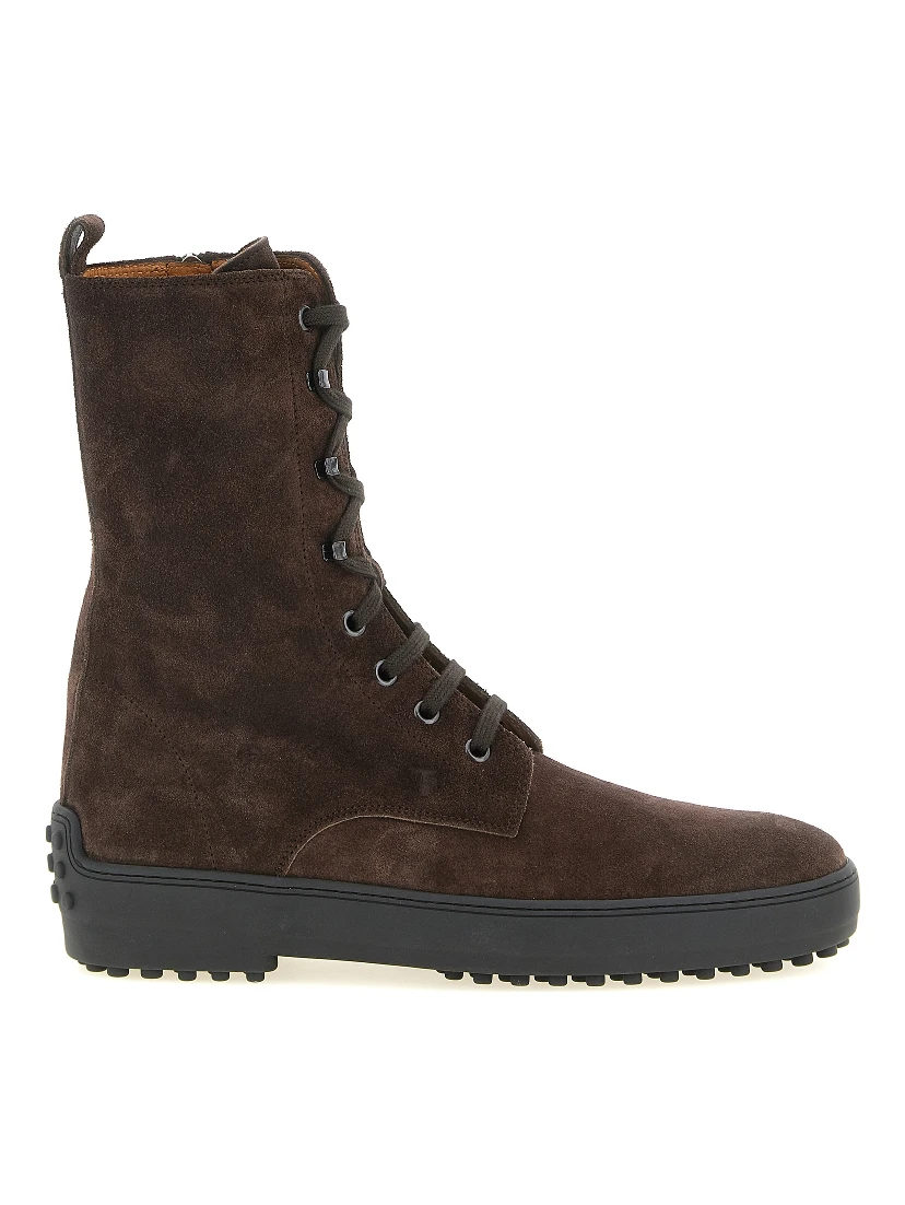 Brown Calfskin Ankle Boots