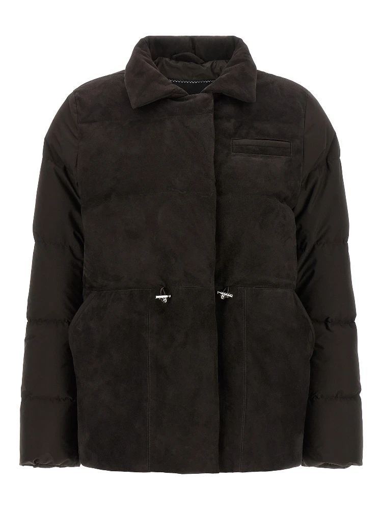 Brown Polyamide Full-Length Jacket