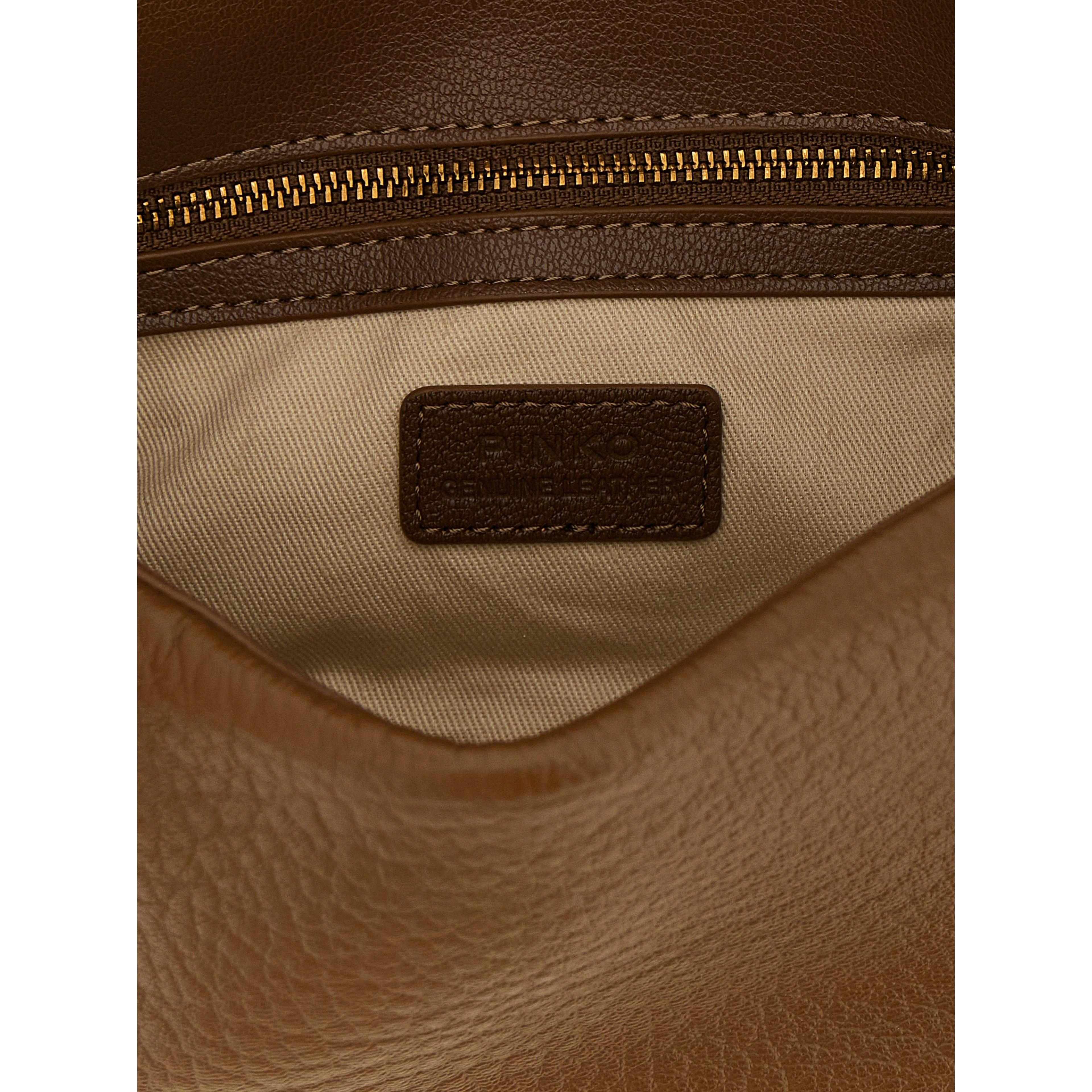 Brown Lamb Leather Shoulder Bag