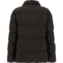 Brown Polyamide Full-Length Jacket