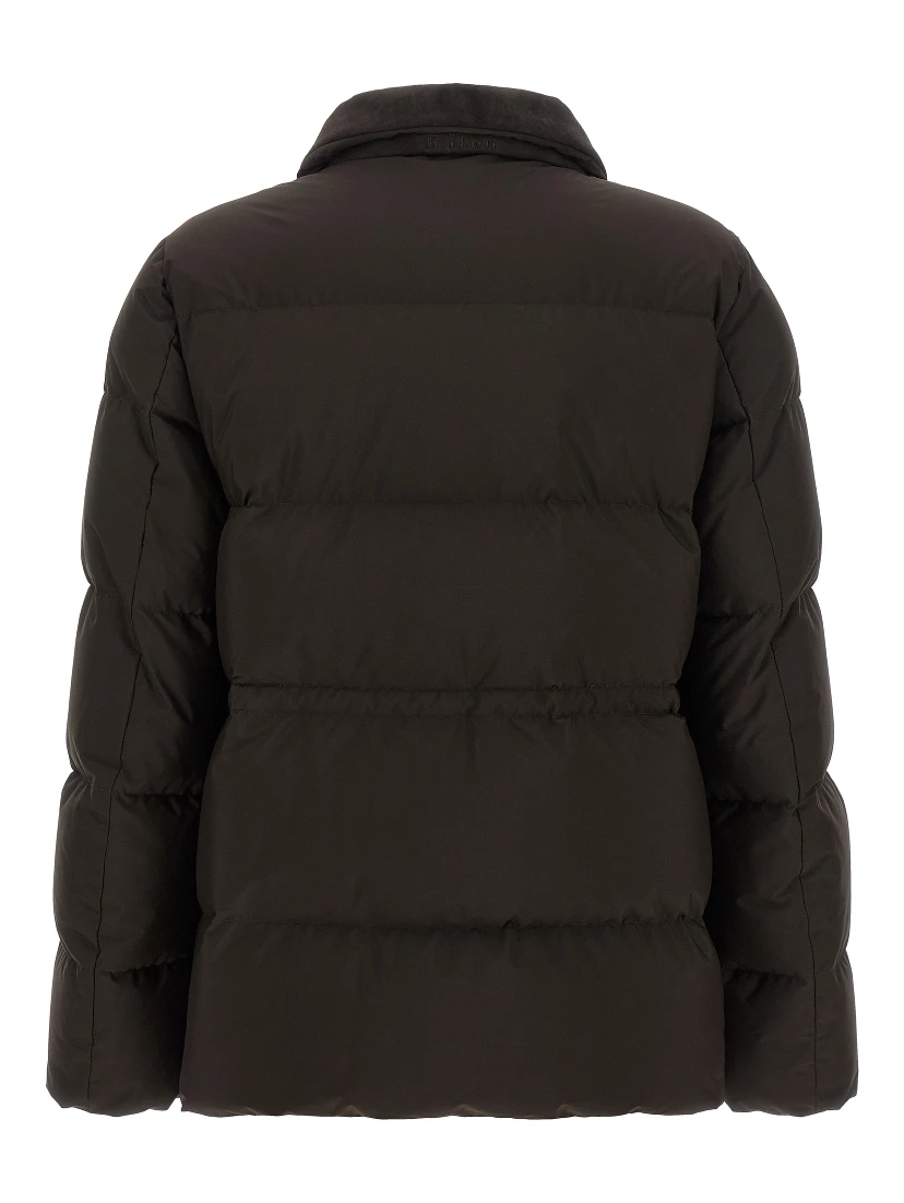 Brown Polyamide Full-Length Jacket