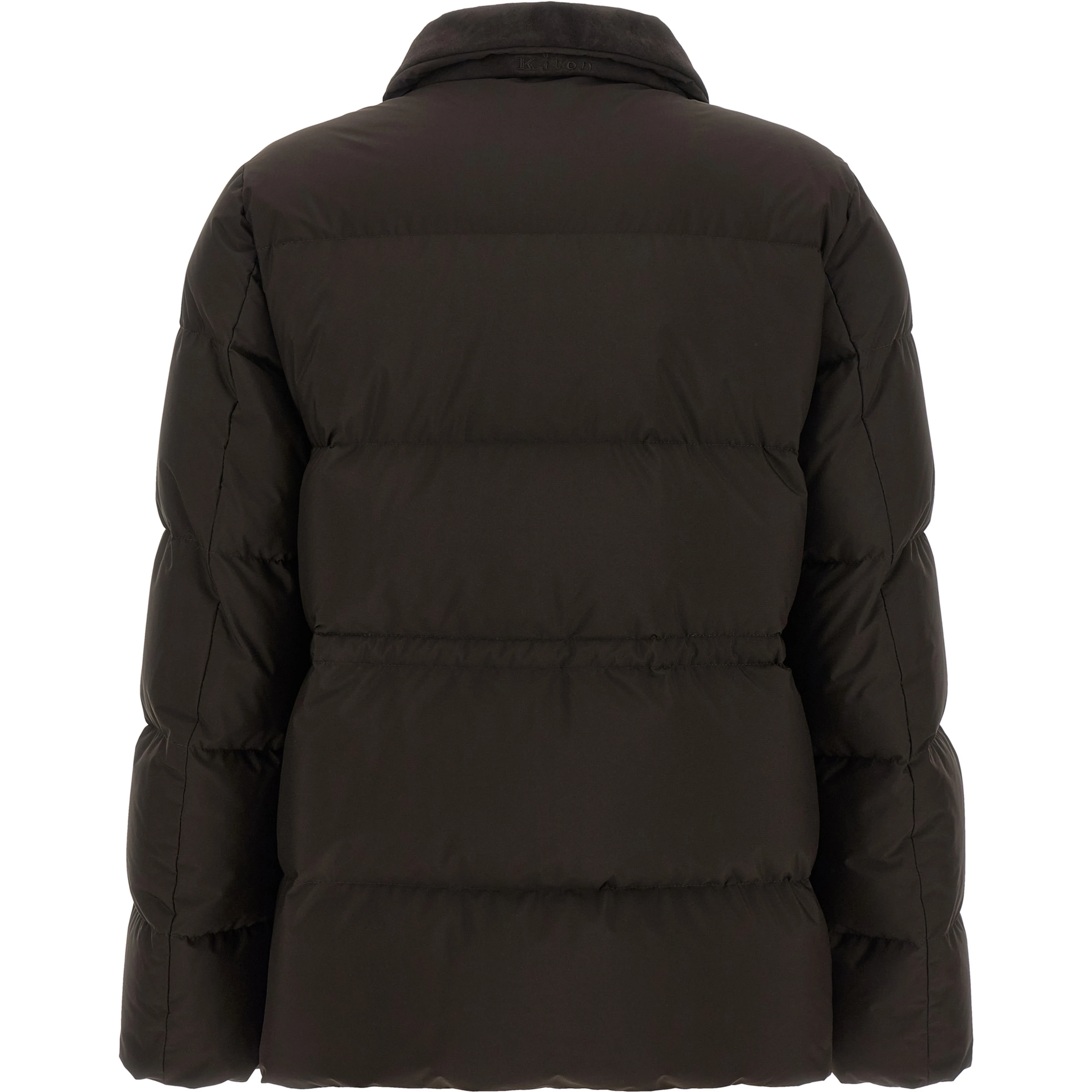 Brown Polyamide Full-Length Jacket