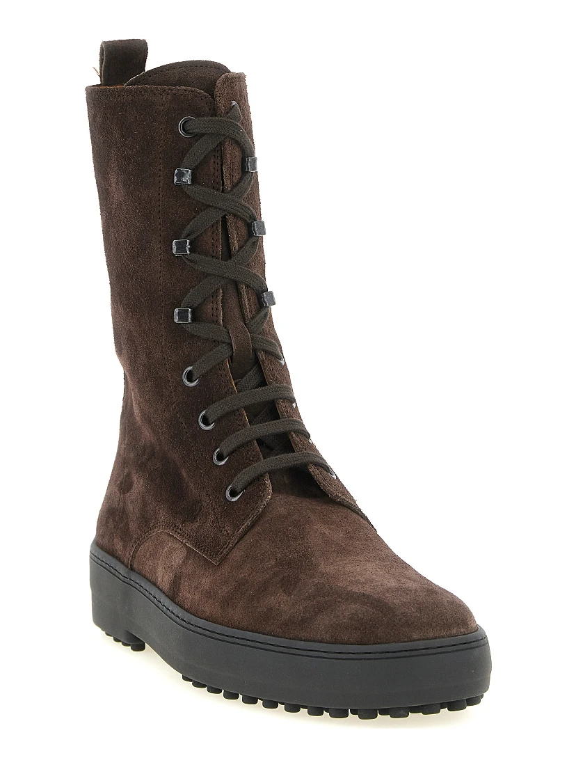 Brown Calfskin Ankle Boots