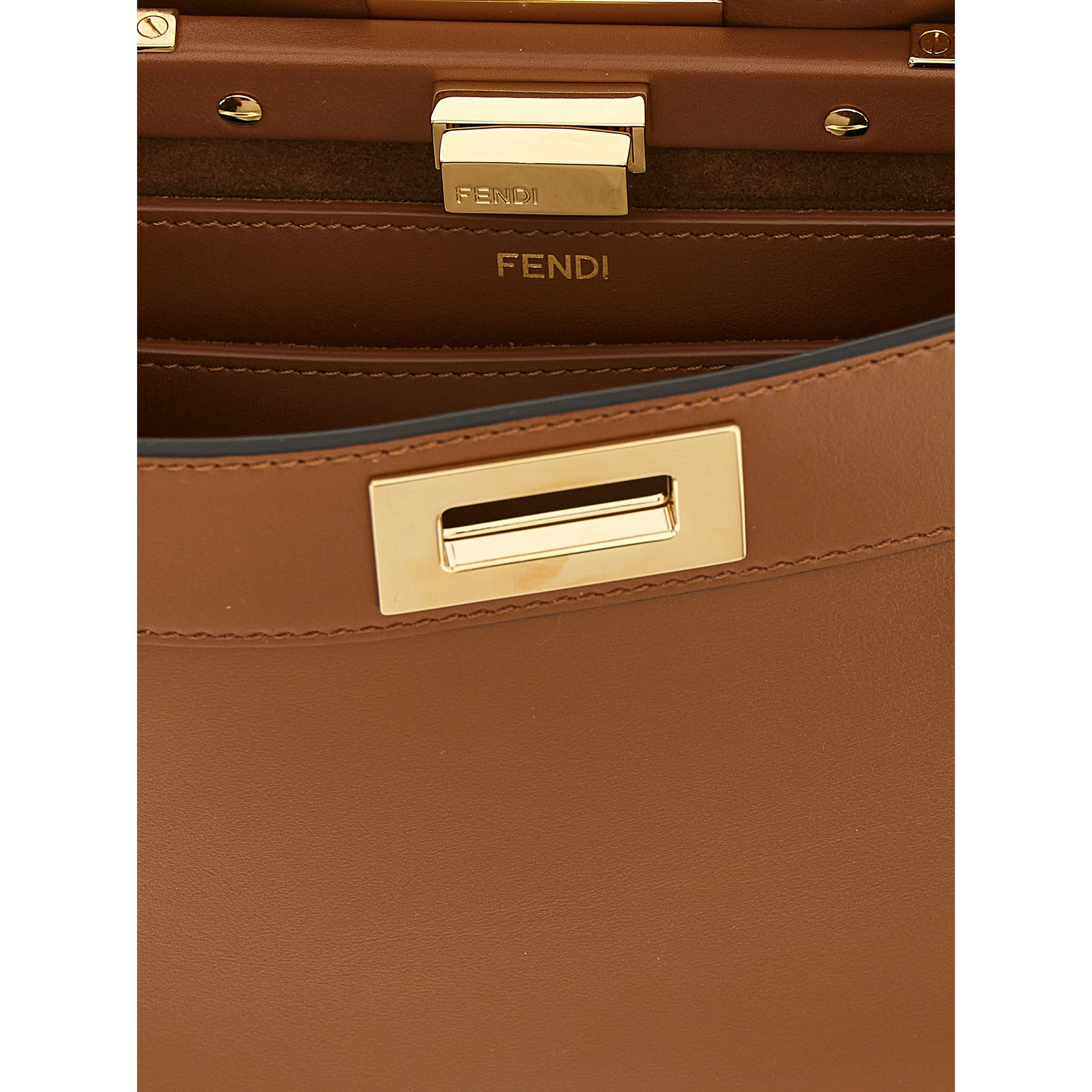 Brown Calfskin Crossbody Bag