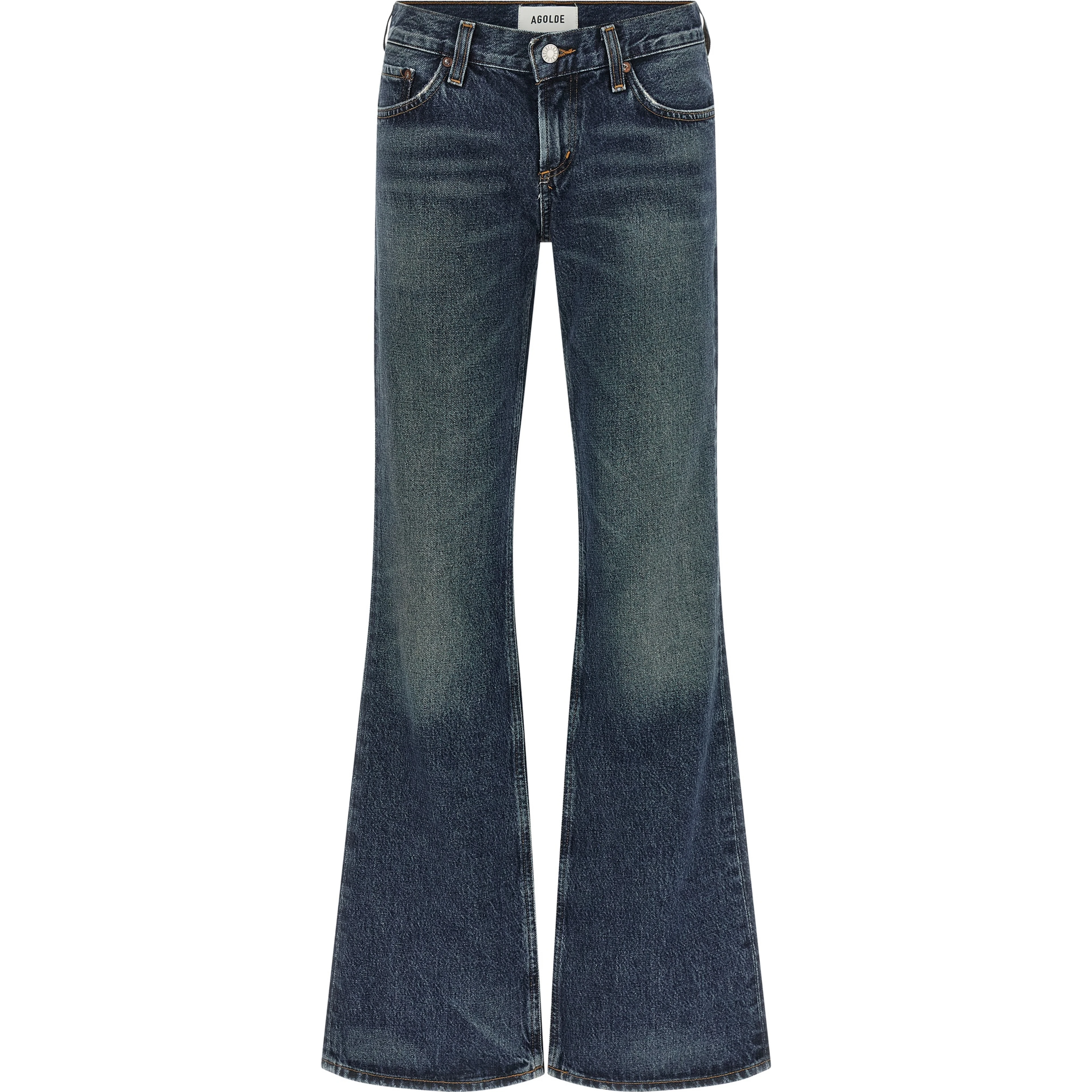 Blue Cotton Bootcut Jeans
