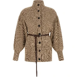 Beige Virgin Wool Cardigan