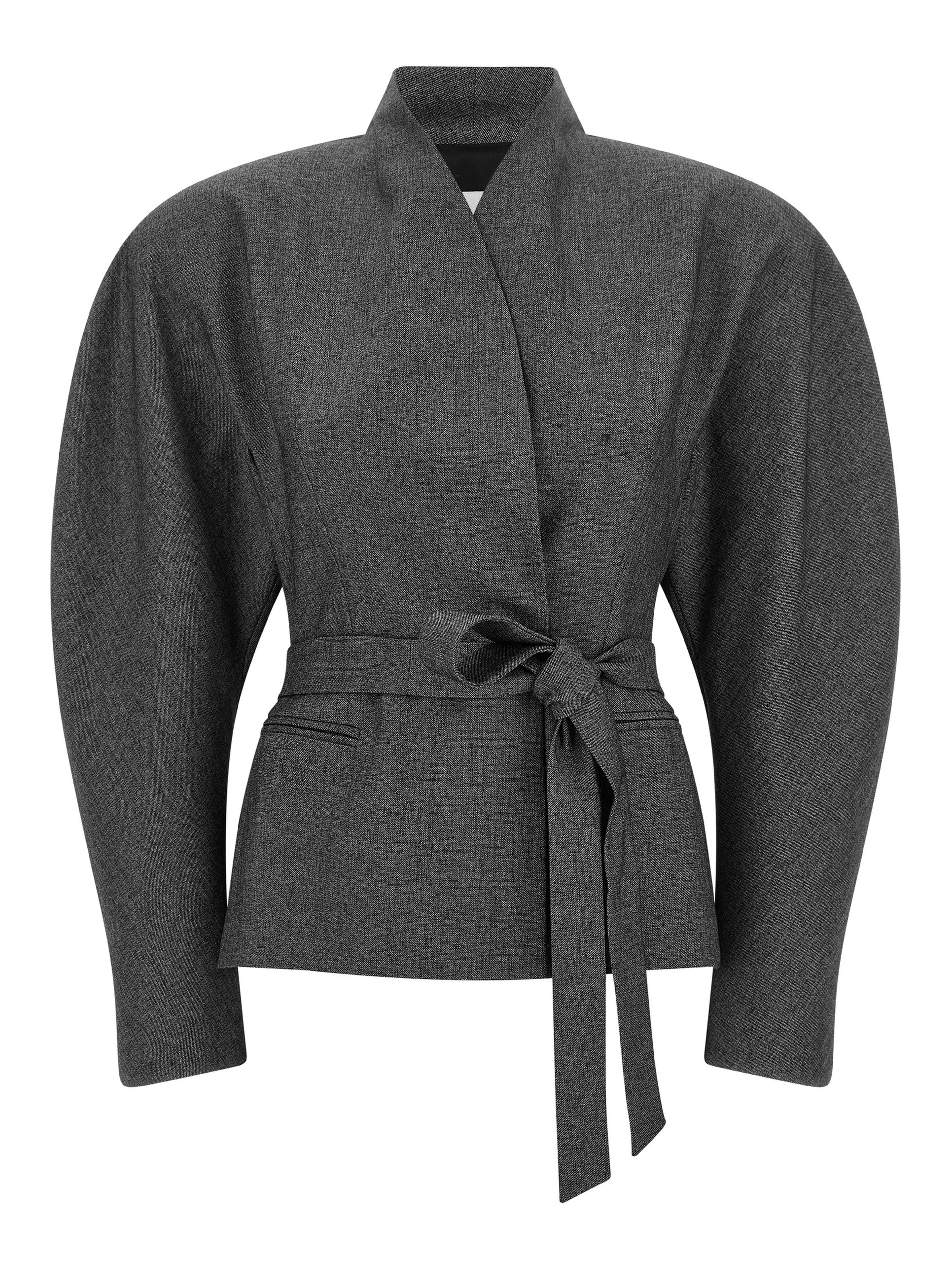 Gray Polyester Blazer