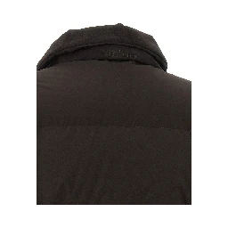 Brown Polyamide Full-Length Jacket