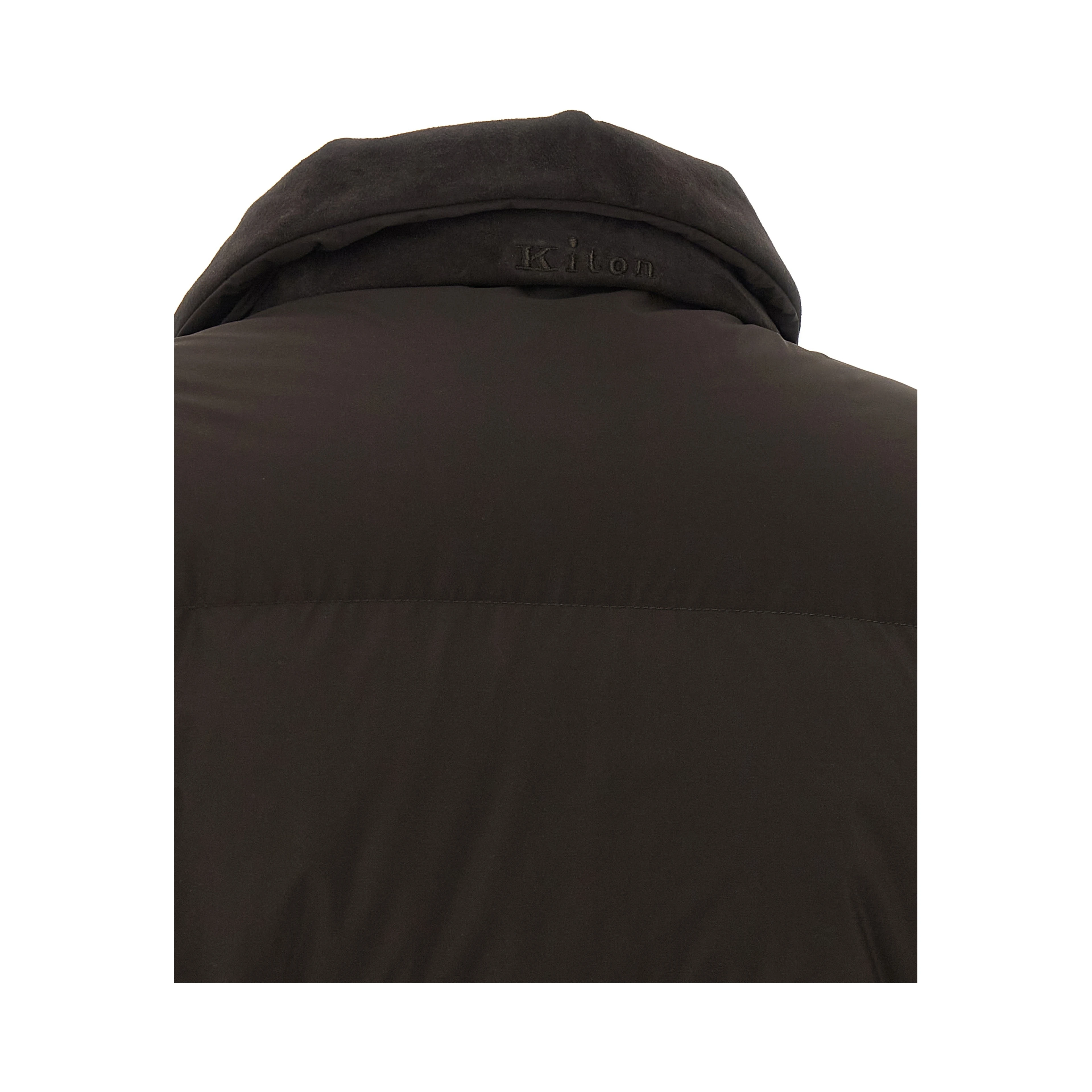 Brown Polyamide Full-Length Jacket