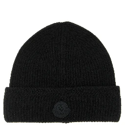 Black Virgin Wool Beanie