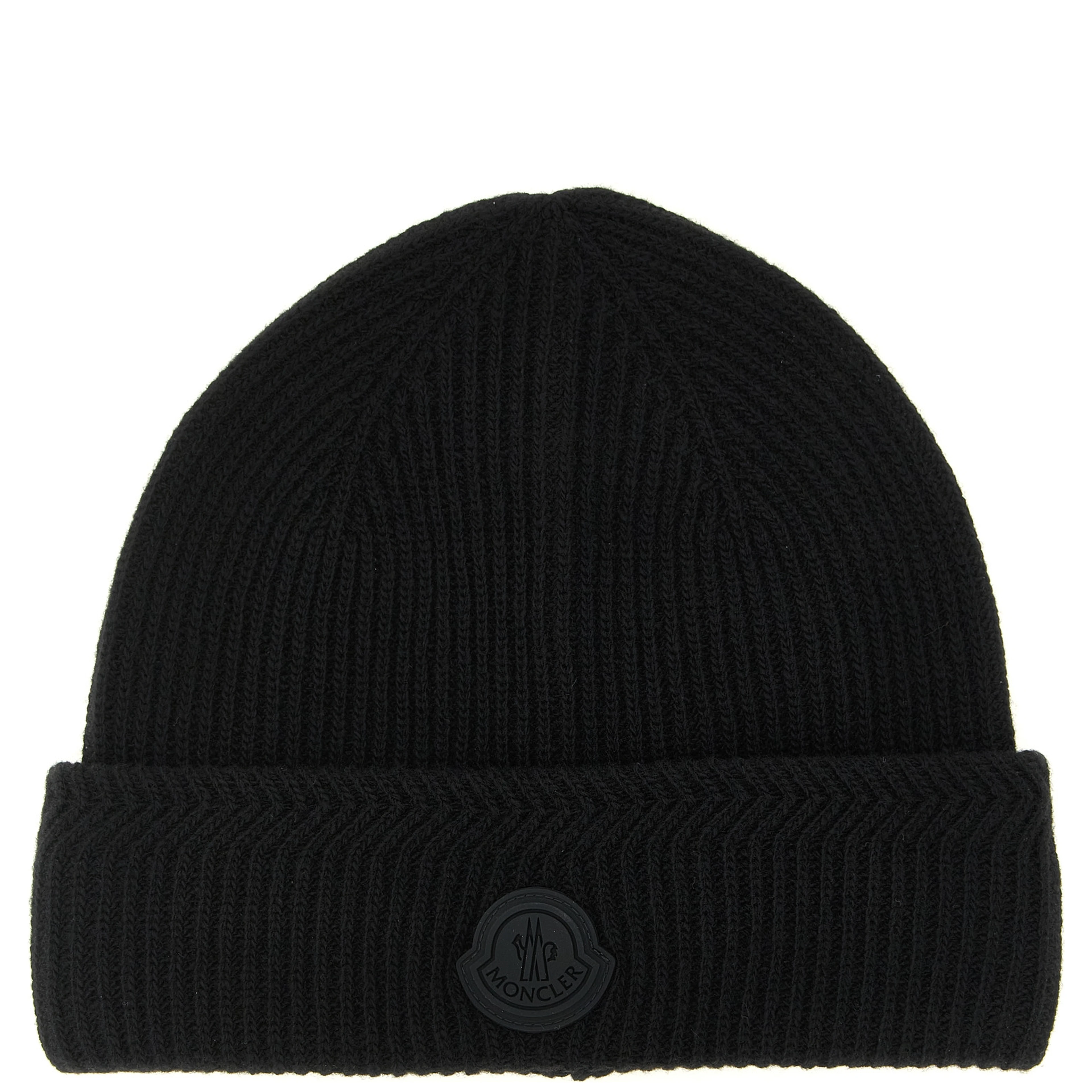 Black Virgin Wool Beanie