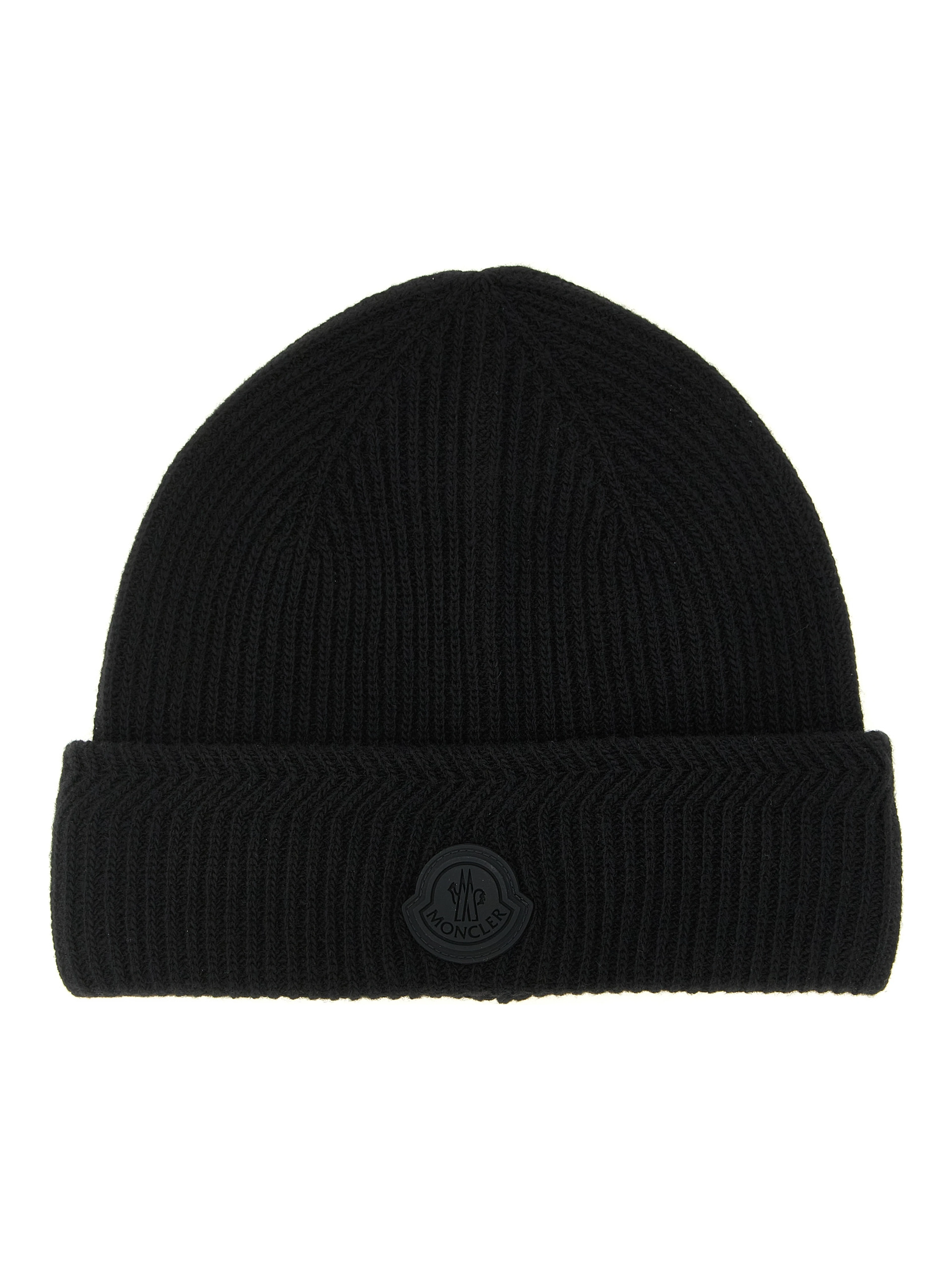 Black Virgin Wool Beanie