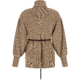 Beige Virgin Wool Cardigan