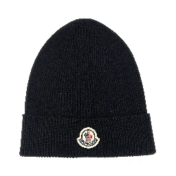 Blue Virgin Wool Beanie