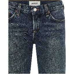 Blue Cotton Bootcut Jeans